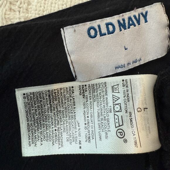 Old Navy large puff sleeve tie back bow cut out mini dress pockets D2 2689 - Picture 4 of 10